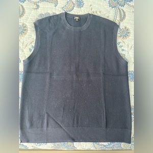 Uniqlo knitted vest, crew neck, size L, navy, NEW